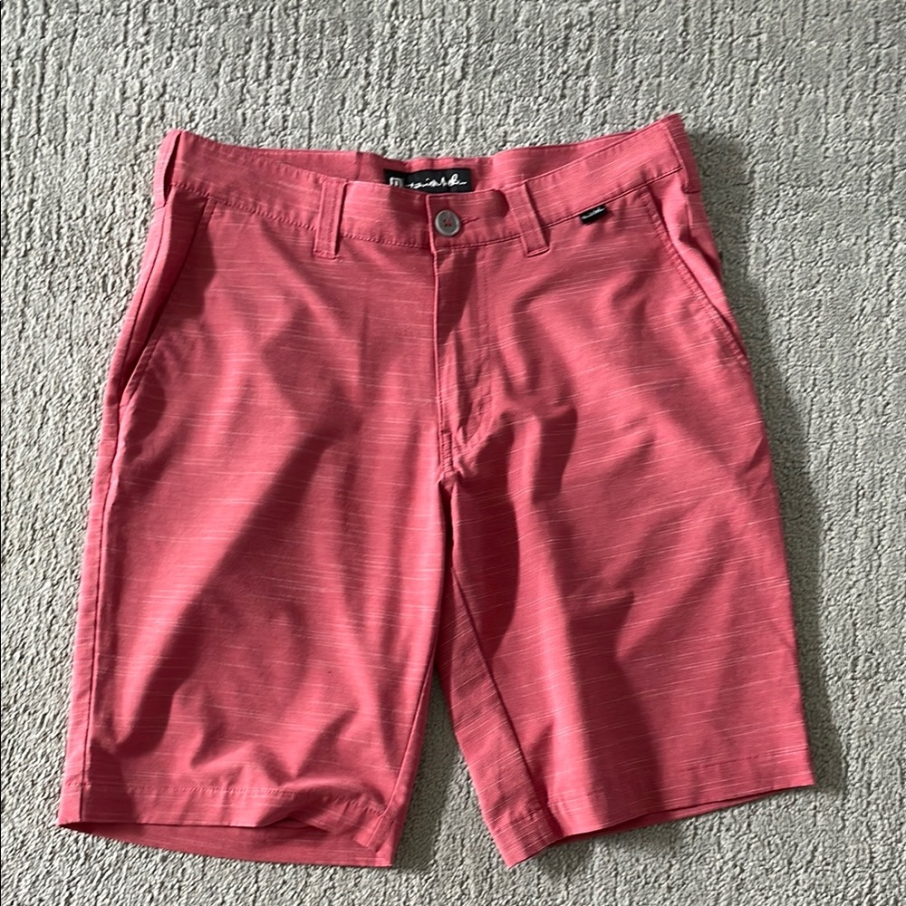 Travis Mathew Red Flat Front Men Shorts